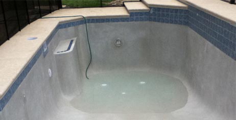 interior installation and fill pool