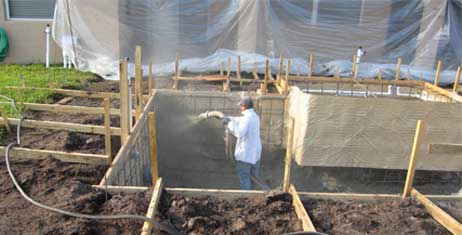 gunite application