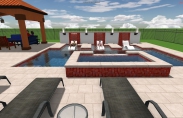 15 3-D Pool And Spa Model With Steps And lights