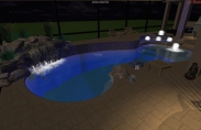 21 3-D Indoor Pool & Spa With Fountains_ Rockwork_ And Waterfall