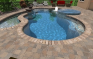5 3-D Pool and Spa With Fountain and Waterbolls