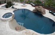14 Natural-Freeform pool with spa, grotto and pool landscaping 