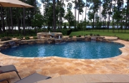 8 Natural-Freeform pool with spa and overflow