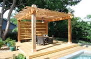 Cedar Pergola With Relaxation Accessories