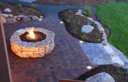 Firepit_ Walkway Greenery