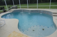 Freeform Pool with Steps and Waterfall