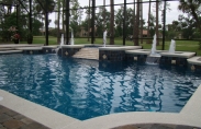 Indoor Pool with Fountains and Steps