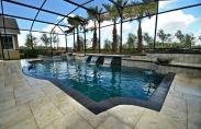 1 Signature Pool - Grecian pool with raised wall and sheer descents