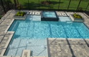 Signature Geometric Pool With Spa
