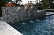03. Custom Stainless Steel Scuppers with Glass Tile