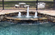 Fountain with Bubblers and Stacked Stone
