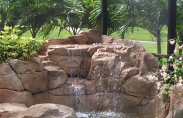 4. Small carved Gunite Cascade Waterfall Feature