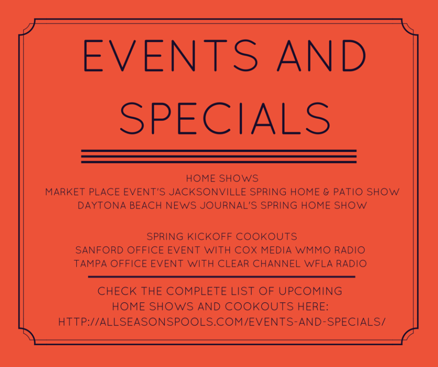 All Seasons Pools Events and Specials