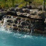 pool rock waterfall
